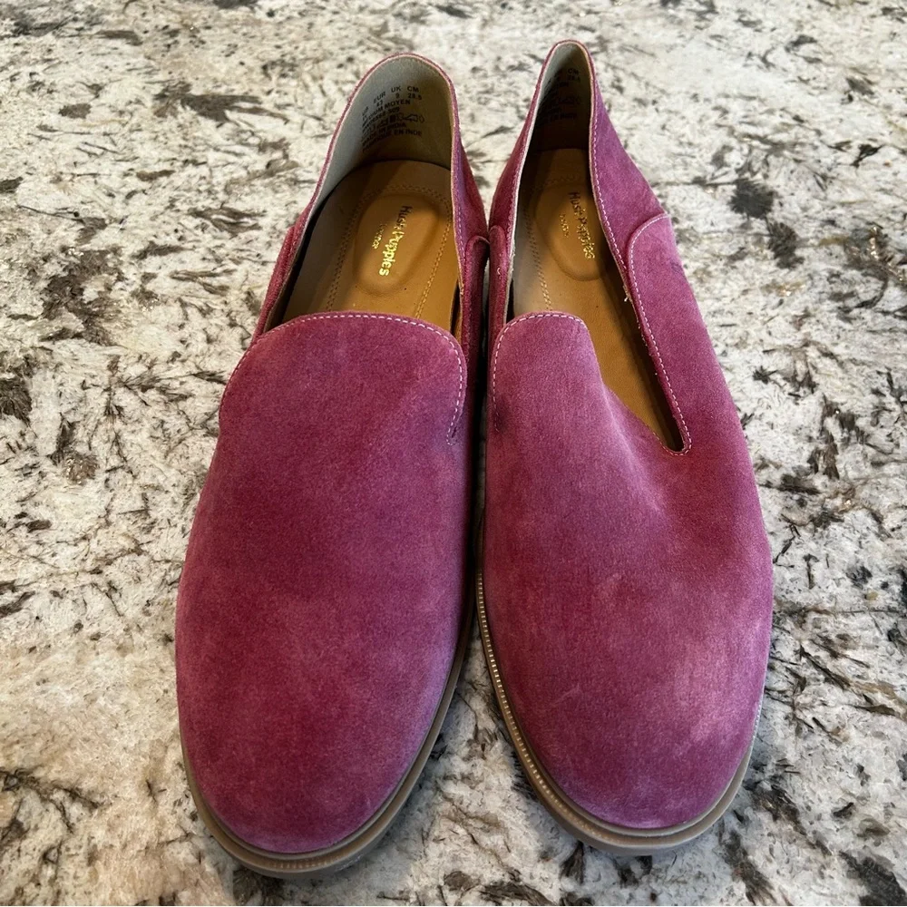 Hush Puppies‎ Bailey Slip-On size 11 women’s pink suede loafers